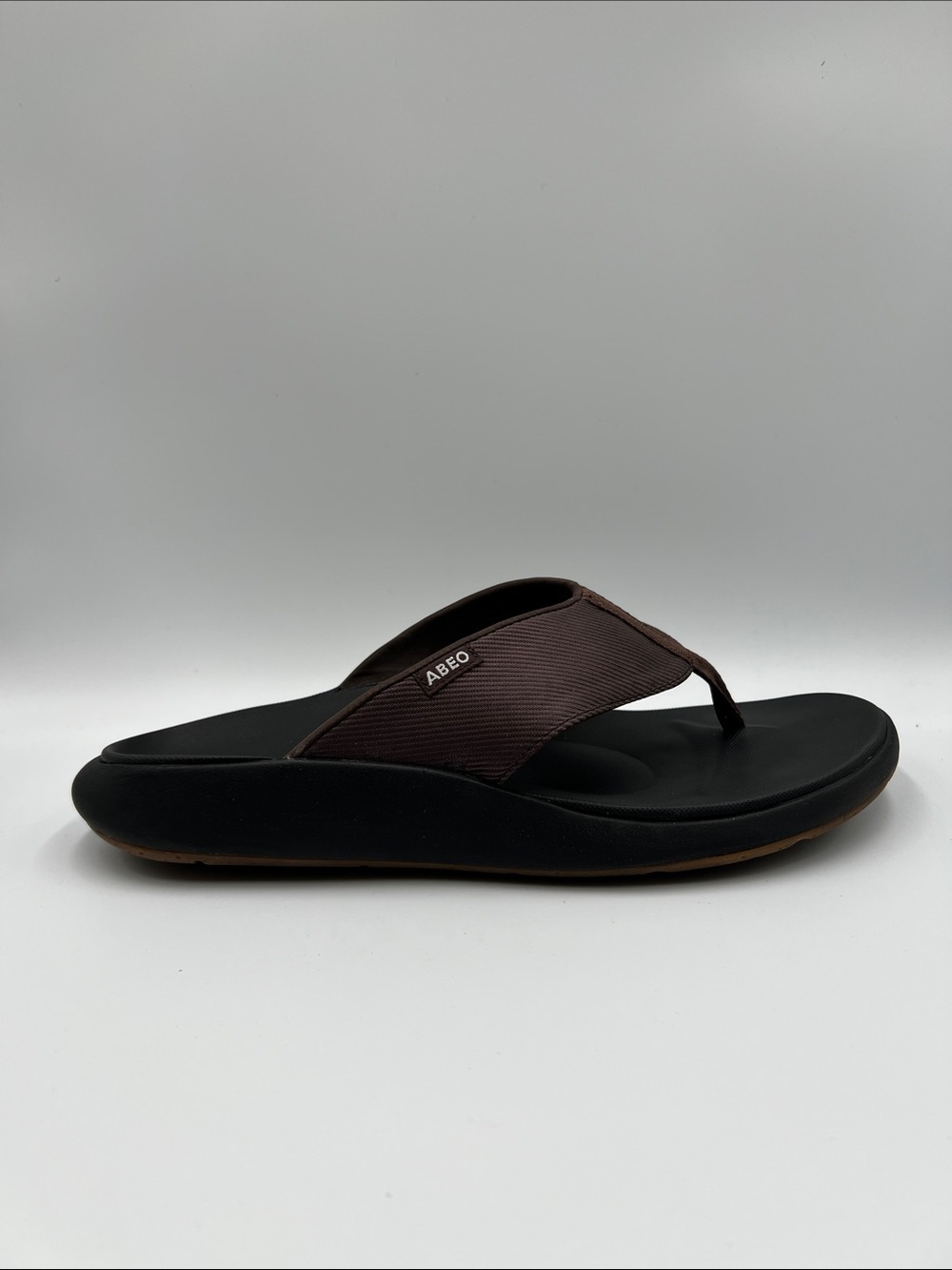 ABEO Alpha thong flipflop sandals shoe thong brown comfort footbed men 10